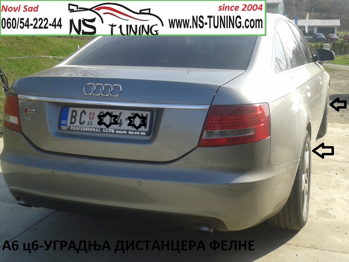 audi a6 c6 4f ugradnja distancera felne 5x112 15mm produzeni srafovi novi sad tuning
